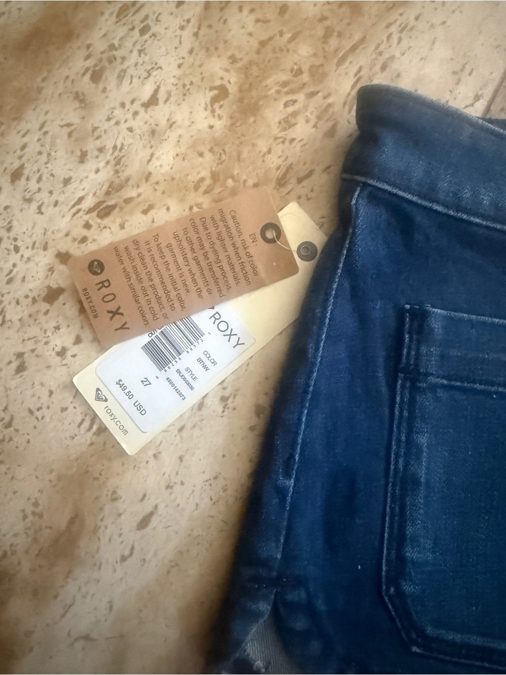 Roxy Indigo Blue Denim Cutoff Shorts - Picture 4 of 6